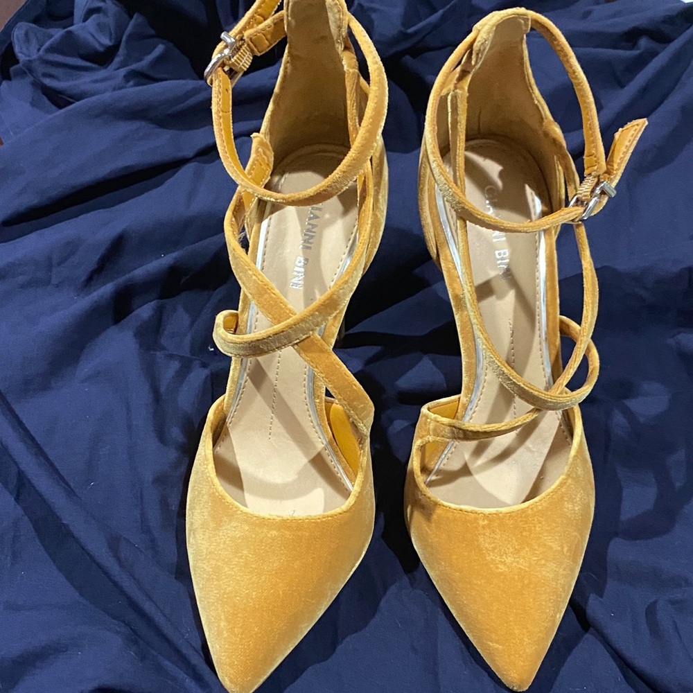 Mustard Strappy Heels